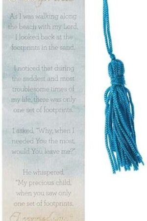 1220000134591 Footprints Bookmark with Tassel