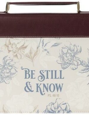 1220000139220 Faux Leather Fashion Bible Cover - Be Still and Know - Psalm 46:10 Inspirational
