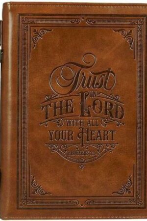 1220000324718 Classic Vegan Leather Bible Cover for Men & Women: Trust in the Lord Inspiration