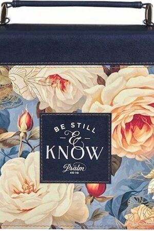 1220000327368 Fashion Premium Vegan Leather Inspirational Bible Cover for Women: Be Still & Kn
