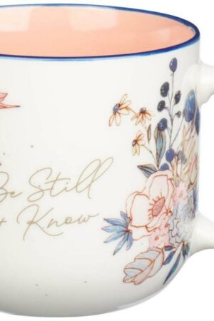 1220000327429 Large Inspirational Ceramic Coffee & Tea Mug for Women: Be Still & Know Encourag