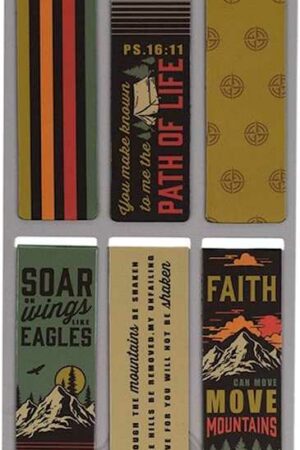 6006937156753 Magnetic Scripture Bookmark/Pagemarker Set for Men & Women: Scenic Mountains - S
