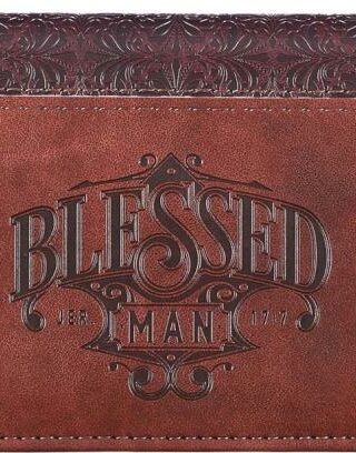 1220000133860 Checkbook Cover Brown Blessed Man