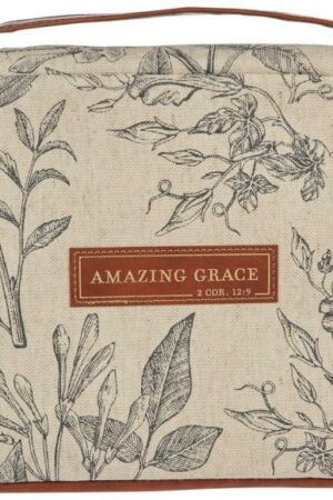 1220000323070 Premium Vegan Leather Fashion Bible Cover for Women: Amazing Grace - 2 Cor. 12 I
