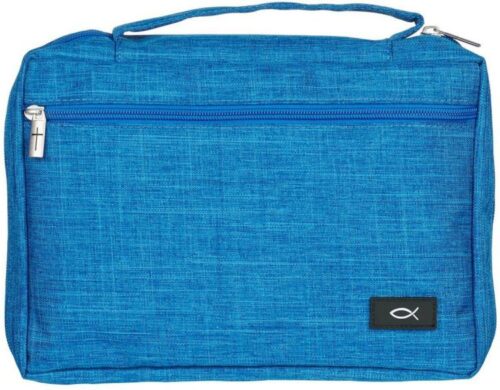1220000323391 Polyester Bible Cover for Men & Women w/ Jesus Fish Patch