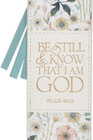 1220000326026 Premium Inspirational Vegan Leather Scripture Bookmark for Women: Be Still & Kno