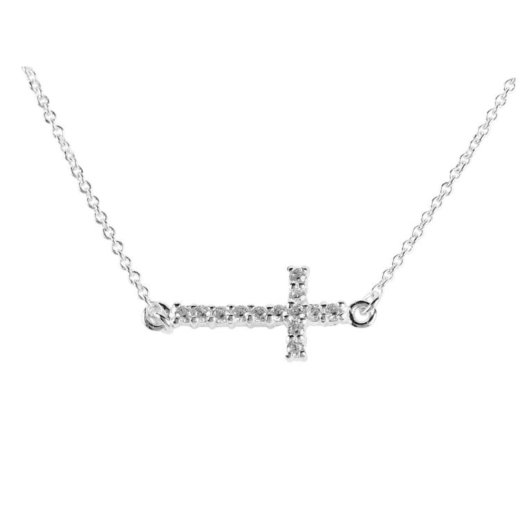 714611164616 Small Sideways CZ Cross