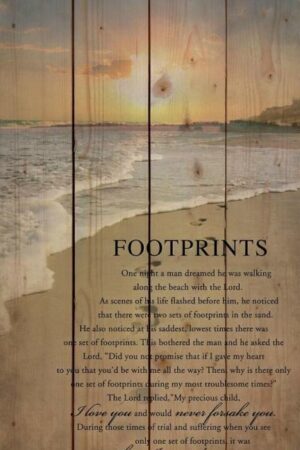 656200231104 Footprints Pallet Art (Plaque)