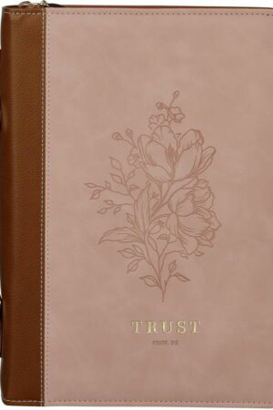1220000720077 Premium Vegan Leather Inspirational Bible Cover for Women: Trust Encouraging Bib