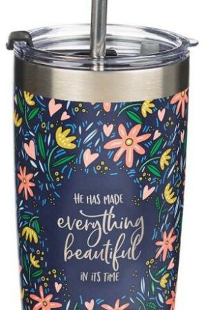 1220000136939 Everything Beautiful Stainless Steel Travel Mug With Reusable Stainless Ste