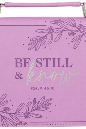 1220000320123 Protective Purple Floral Faux Leather Fashion Bible Cover Carry Case with Handle