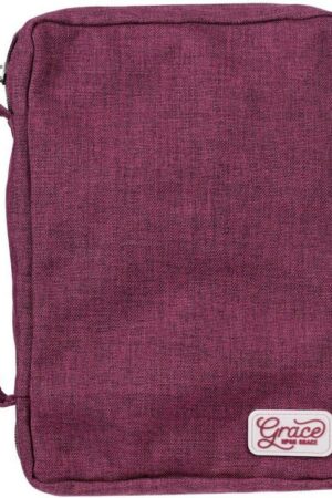 1220000320581 Value Poly-canvas Bible Cover Case for Women: Grace Upon Grace - John 1:16 Inspi