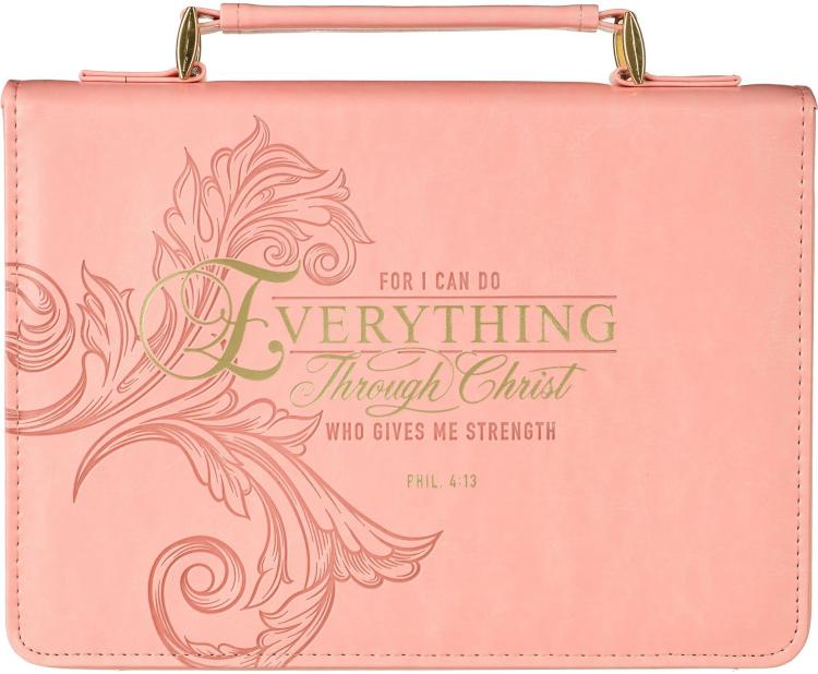 1220000321281 Pink & Gold Floral Faux Leather Fashion Bible Cover for Women: Everything Throug