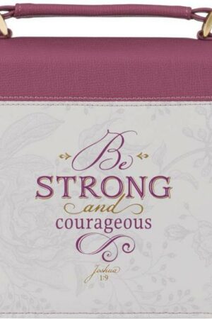 1220000321519 Plum Pink Fashion Bible Cover for Women: Be Strong & Courageous - Joshua 1:9 Ins