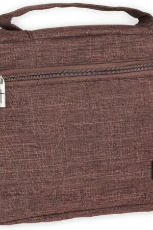 1220000323216 Poly Canvas Value Bible Cover With Ichthus Patch