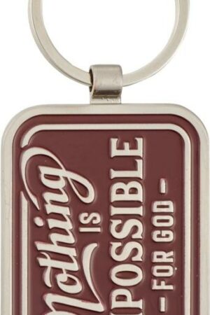 1220000325234 Inspirational Scripture Keychain for Men & Women: Nothing is Impossible - Inspir