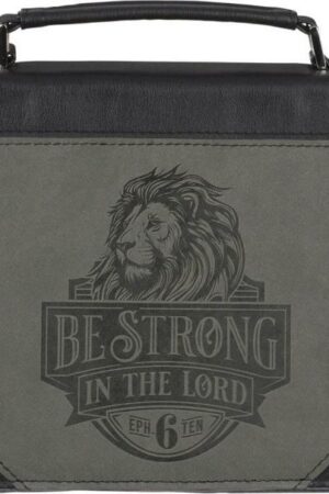 1220000326347 Classic Premium Vegan Leather Inspirational Bible Cover for Men & Women: Be Stro