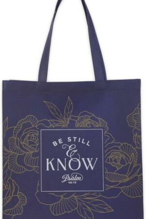 1220000327245 Inspirational Reusable Shopping Tote Bag for Women: Be Still & Know Uplifting Bi