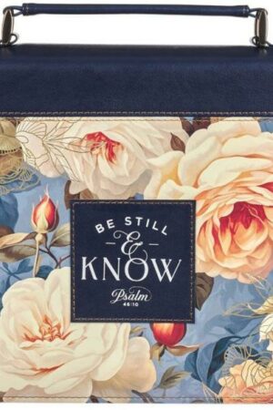 1220000327870 Fashion Premium Vegan Leather Inspirational Bible Cover for Women: Be Still & Kn