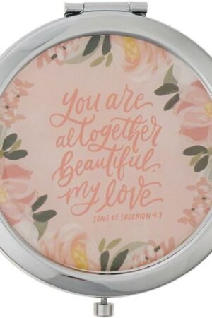 1220000329843 Pocket Inspirational Metal Compact Mirror for Women: Altogether Beautiful Encour