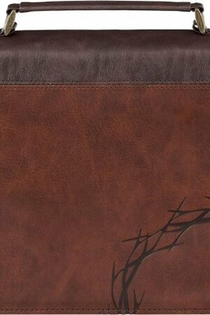 1220000329935 Premium Vegan Leather Inspirational Bible Cover for Men & Women: Debossed Crown