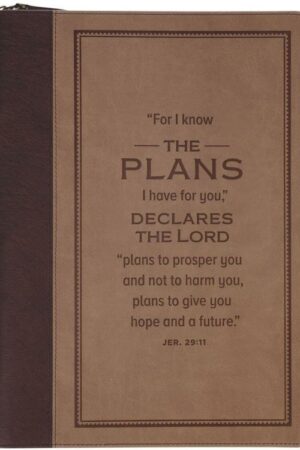 1220000721074 Premium Vegan Leather Inspirational Scripture Zippered Portfolio for Men