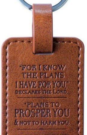 6006937117181 Brown Lux-Leather Keyring I Know the Plans Jer 29:11 [Misc. Supplies]
