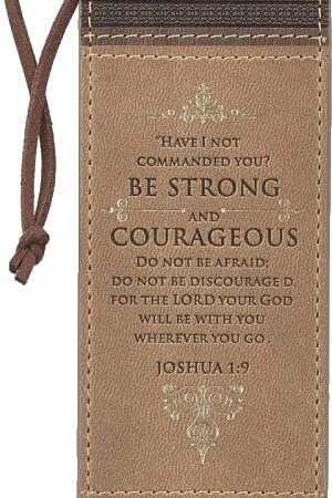 6006937131293 Be Strong And Courageous LuxLeather PageMarker