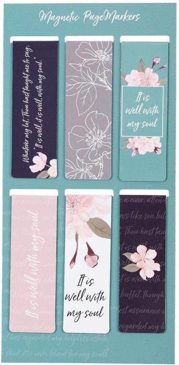 843310101100 It Is Well With My Soul Inspirational Magnetic Bookmarks with Inspirational Desi