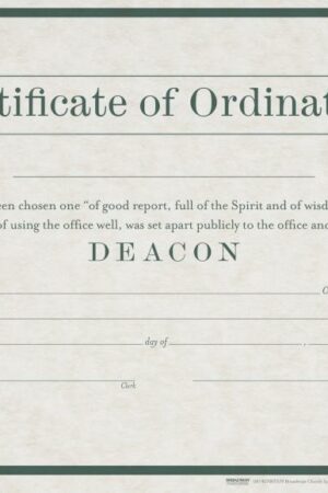 9780805472707 Certificate Of Ordination Deacon