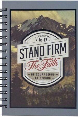 9781639524006 Gray Journal w/Scripture Stand Firm Large Bible Verse Notebook