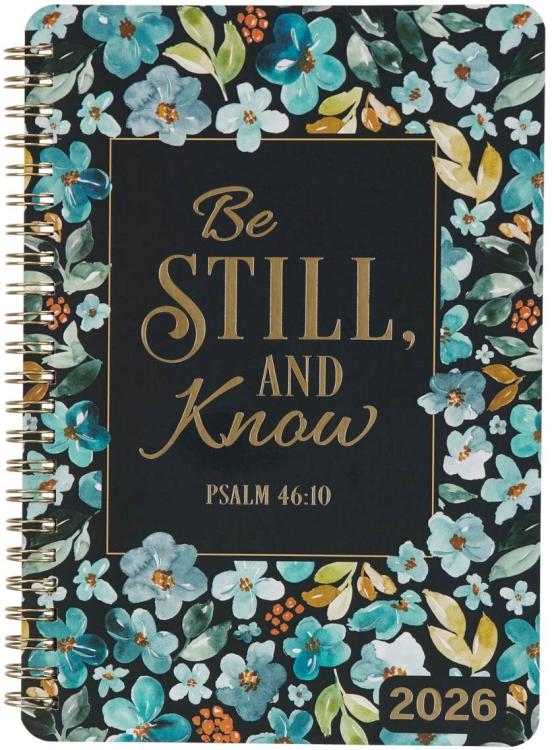 9781639528691 2026 Compact Spiral-bound 12 Month Planner for Women: Be Still & Know Encouragin