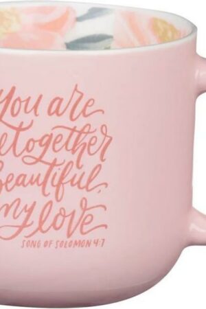 1220000721258 Altogether Beautiful Floral Ceramic Coffee Mug Song Of Solomon 4:7