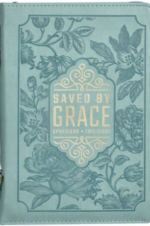 1220000324817 Fashion Vegan Leather Bible Cover for Women: Saved by Grace Inspirational Bible