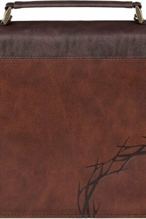 1220000720015 Premium Vegan Leather Inspirational Bible Cover for Men & Women: Debossed Crown