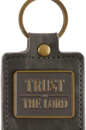 1220000722248 Novelty Inspirational Scripture Vegan Leather Split Metal Keychain for Men & Wom