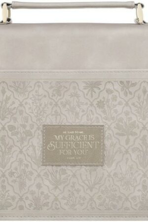 1220000722613 Premium Vegan Leather Fashion Bible Cover for Women: My Grace is Sufficient for