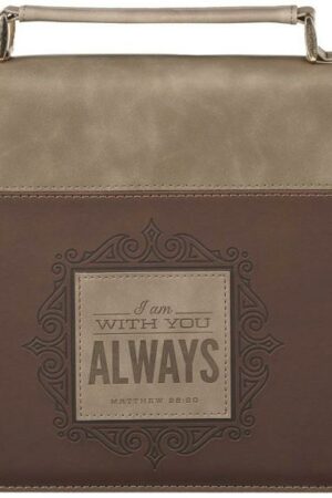1220000722651 Premium Fashion Vegan Leather Bible Cover for Men & Women: I Am with You Always
