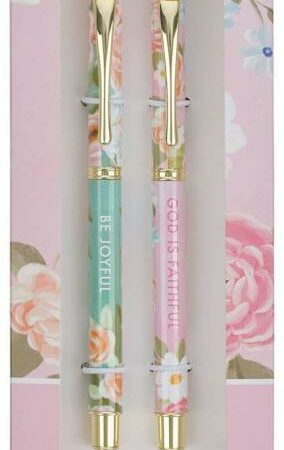 1220000723153 Premium Inspirational Medium Ballpoint Pen Set for Women: Be Joyful Encouraging