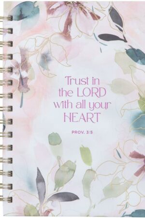 9781639523979 Purple  Journal w/Scripture Floral Trust in the Lord Large Bible Verse Notebook
