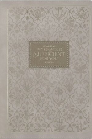 9798896782445 Sufficient Grace Taupe Classic Journal With Zipper Closure 2 Cor 12:9